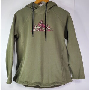 Columbia Women’s Size Size M Green Camo Mountain Sweatshirt Hoodie